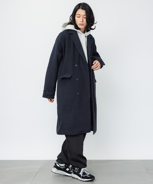 MAISON BREEZE（メゾンブリーズ）の「【MAISON BREEZE】オーバーサイズダブルブレストチェスターコート（チェスターコート・メンズ・ブラック/ベージュ/ネイビー/キャメル・S/M/L）」の7枚目の写真