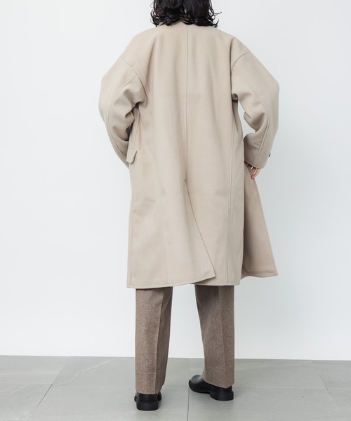 MAISON BREEZE（メゾンブリーズ）の「【MAISON BREEZE】オーバーサイズダブルブレストチェスターコート（チェスターコート・メンズ・ブラック/ベージュ/ネイビー/キャメル・S/M/L）」の20枚目の写真