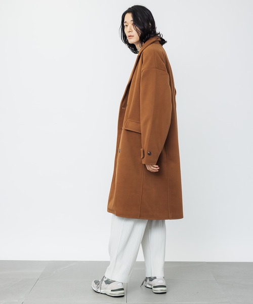 MAISON BREEZE（メゾンブリーズ）の「【MAISON BREEZE】オーバーサイズダブルブレストチェスターコート（チェスターコート・メンズ・ブラック/ベージュ/ネイビー/キャメル・S/M/L）」の17枚目の写真