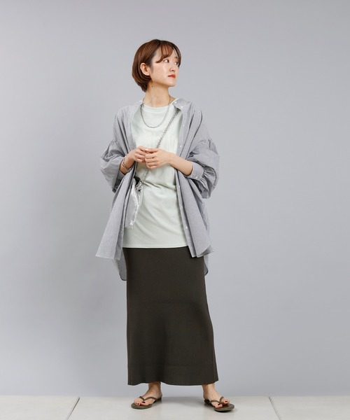 DouDou（ドゥドゥ）の「ストライプシャツ（シャツ/ブラウス・レディース・ブラック/ブルー・FREE）」の13枚目の写真