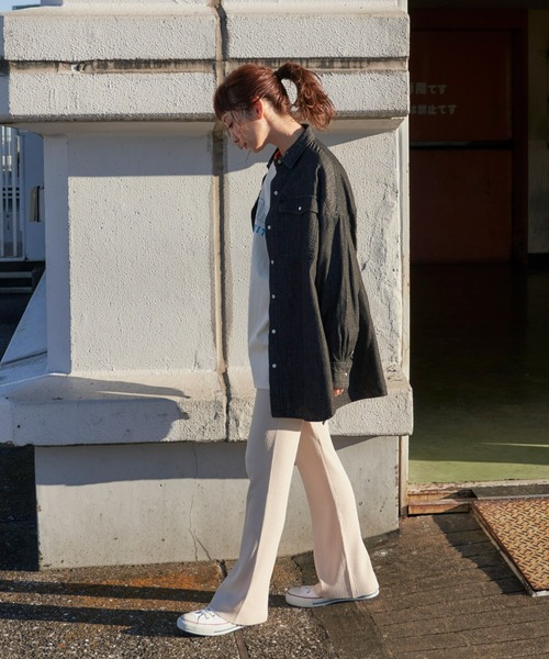 Auntie Rosa Holiday（アンティローザホリデー）の「デニムBIGシャツ（シャツ/ブラウス・レディース・ブラック/ブルー・FREE）」の10枚目の写真