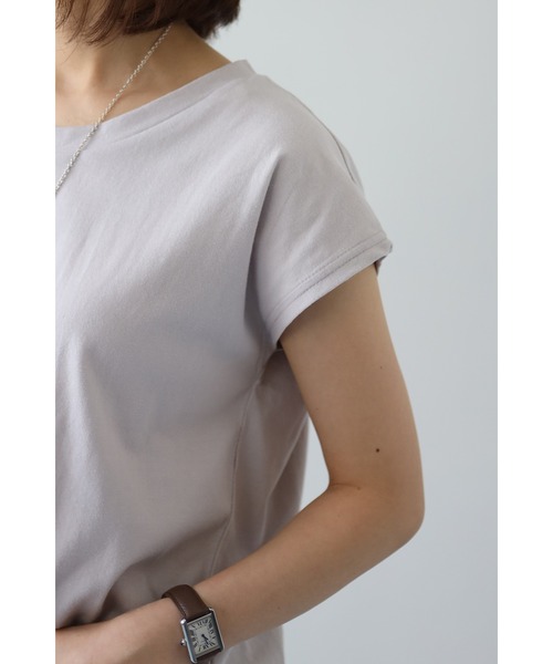 Bonjour Sagan(ボンジュールサガン)の「フレンチスリーブボックスカットソー(Tシャツ/カットソー・レディース・チャコールグレー/アッシュグレー/ブルー・FREE)」の21枚目の写真
