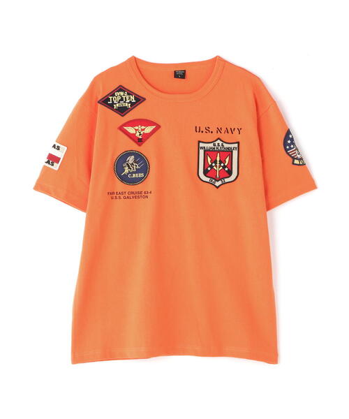 *AVIREX* トップガン ワッペン Tシャツ AVIREX｜ユニセックス トップガン ワッペン Tシャツ/TOP GUN