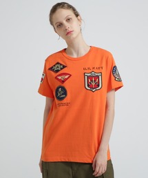 AVIREX | 【WEB＆DEPOT限定】トップガン ワッペン Tシャツ/ S/S CREW NECK TOP GUN WAPPEN T-SHIRT(Tシャツ/カットソー)