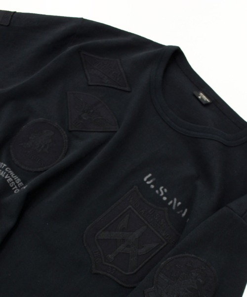 AVIREX(アヴィレックス)の「【WEB&DEPOT限定】トップガン ワッペン Tシャツ/ S/S CREW NECK TOP GUN WAPPEN T-SHIRT(Tシャツ/カットソー・レディース・ホワイト/ブラック×ブラック/ブラック/ネイビー/オレンジ/ブラック系その他・X-LARGE/FREE/LARGE/MEDIUM/2XL)」の12枚目の写真