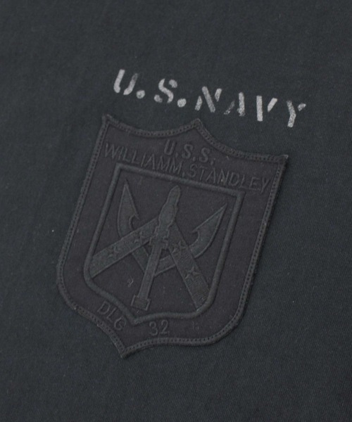 AVIREX(アヴィレックス)の「【WEB&DEPOT限定】トップガン ワッペン Tシャツ/ S/S CREW NECK TOP GUN WAPPEN T-SHIRT(Tシャツ/カットソー・レディース・ホワイト/ブラック×ブラック/ブラック/ネイビー/オレンジ/ブラック系その他・X-LARGE/FREE/LARGE/MEDIUM/2XL)」の9枚目の写真