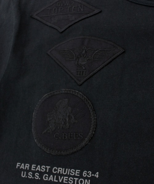 AVIREX(アヴィレックス)の「【WEB&DEPOT限定】トップガン ワッペン Tシャツ/ S/S CREW NECK TOP GUN WAPPEN T-SHIRT(Tシャツ/カットソー・レディース・ホワイト/ブラック×ブラック/ブラック/ネイビー/オレンジ/ブラック系その他・X-LARGE/FREE/LARGE/MEDIUM/2XL)」の14枚目の写真