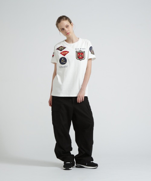 AW139 T シャツ&ワッペン original）ジャスワッペンロングTシャツ | make_ai