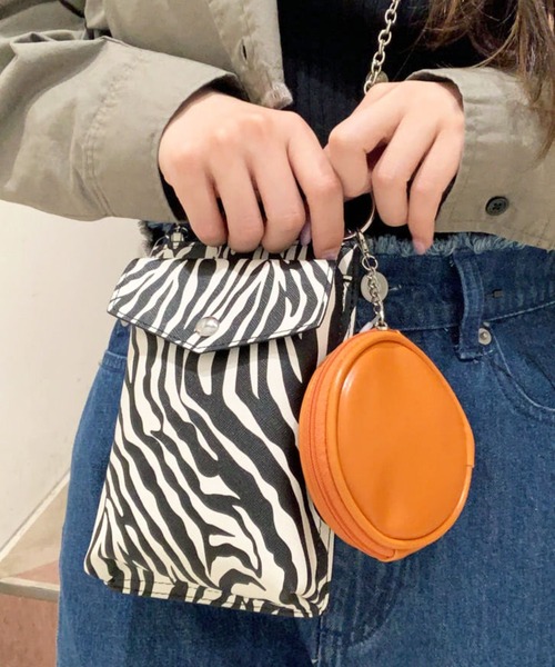 WEGO（ウィゴー）の「WEGO/マルチリングスマホポシェット（ショルダーバッグ・レディース・オフホワイト/ブラック/ライム/ブラウン/その他1/その他2/その他4/その他3・FREE）」の5枚目の写真