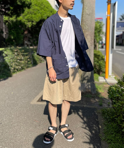 GLOSTER（グロスター）の「バンドカラービッグシャツ（シャツ/ブラウス・メンズ・キナリ/イエロー系その他3/ネイビー/レッド系その他3/チャコールグレー・FREE）」の15枚目の写真