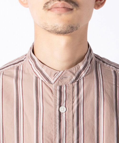 GLOSTER（グロスター）の「バンドカラービッグシャツ（シャツ/ブラウス・メンズ・キナリ/イエロー系その他3/ネイビー/レッド系その他3/チャコールグレー・FREE）」の9枚目の写真