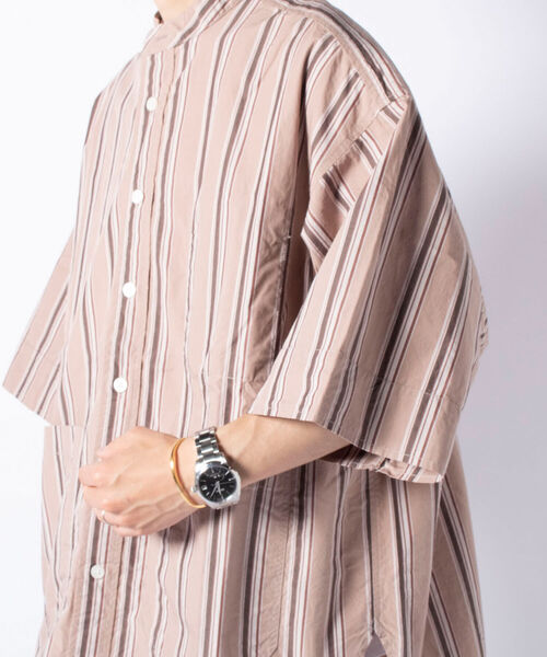 GLOSTER（グロスター）の「バンドカラービッグシャツ（シャツ/ブラウス・メンズ・キナリ/イエロー系その他3/ネイビー/レッド系その他3/チャコールグレー・FREE）」の17枚目の写真