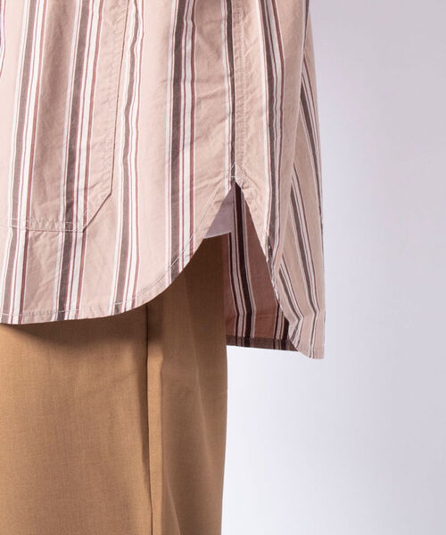 GLOSTER（グロスター）の「バンドカラービッグシャツ（シャツ/ブラウス・メンズ・キナリ/イエロー系その他3/ネイビー/レッド系その他3/チャコールグレー・FREE）」の12枚目の写真