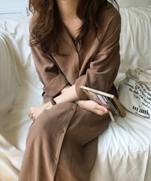前開き羽織りシャツワンピース