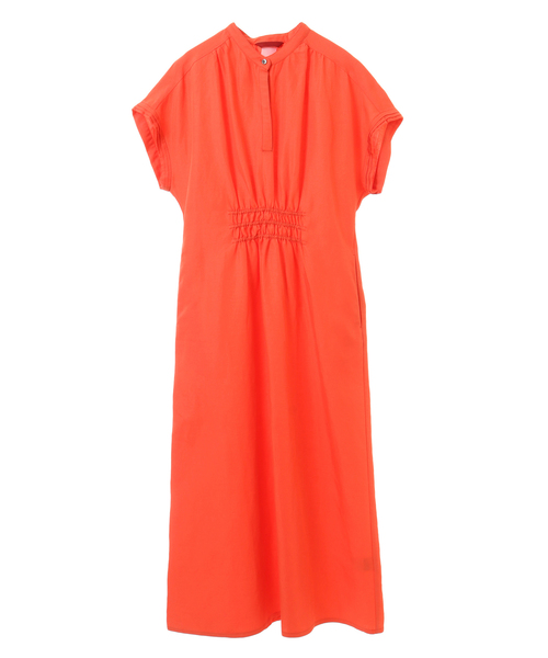 nota(ノータ)の「シャーリングギャザーワンピース(ワンピース・レディース・アイボリー/オレンジ/ブルー/ブラウン・FREE)」の9枚目の写真