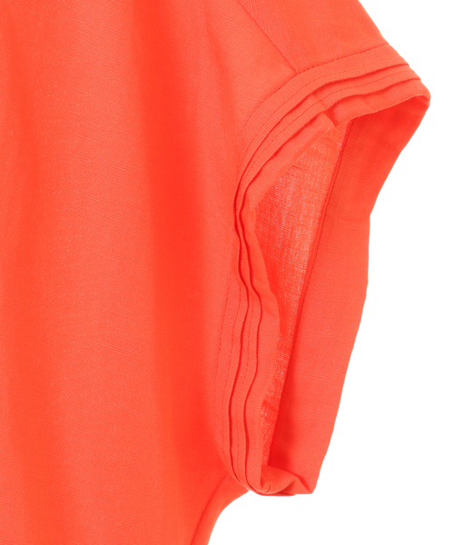 nota(ノータ)の「シャーリングギャザーワンピース(ワンピース・レディース・アイボリー/オレンジ/ブルー/ブラウン・FREE)」の12枚目の写真