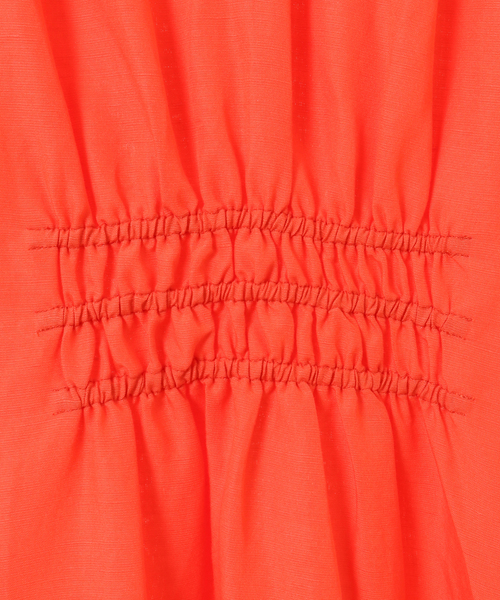 nota(ノータ)の「シャーリングギャザーワンピース(ワンピース・レディース・アイボリー/オレンジ/ブルー/ブラウン・FREE)」の13枚目の写真