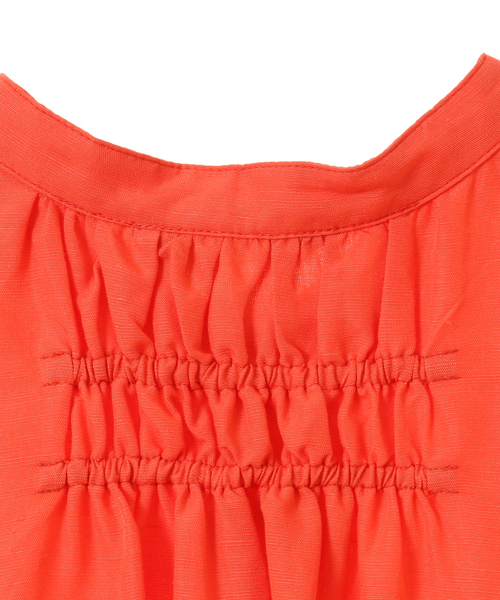 nota(ノータ)の「シャーリングギャザーワンピース(ワンピース・レディース・アイボリー/オレンジ/ブルー/ブラウン・FREE)」の16枚目の写真