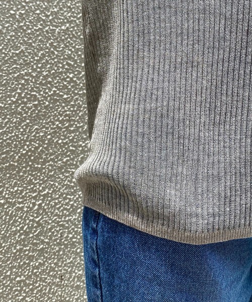 CAPRICIEUX LE'MAGE(カプリシューレマージュ)の「シアーリブプルオーバー(ニット/セーター・レディース・チャコールグレー/ライトベージュ/グレイッシュベージュ・FREE)」の13枚目の写真