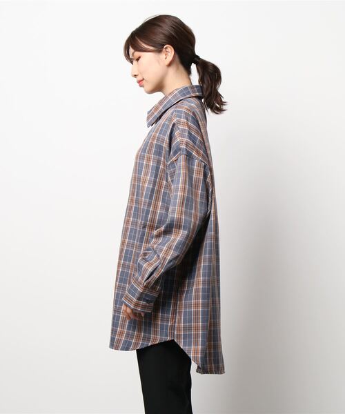 EPIMI E'PIMMY（エピミエピミー）の「《Set up・ユニセックス対応》オーバーチェックシャツ（シャツ/ブラウス・レディース・ブラウン/ブラック/グレー・MEDIUM）」の12枚目の写真