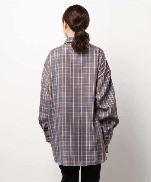 EPIMI E'PIMMY（エピミエピミー）の「《Set up・ユニセックス対応》オーバーチェックシャツ（シャツ/ブラウス・レディース・ブラウン/ブラック/グレー・MEDIUM）」の7枚目の写真