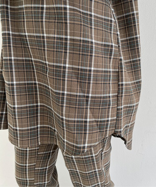 EPIMI E'PIMMY（エピミエピミー）の「《Set up・ユニセックス対応》オーバーチェックシャツ（シャツ/ブラウス・レディース・ブラウン/ブラック/グレー・MEDIUM）」の14枚目の写真