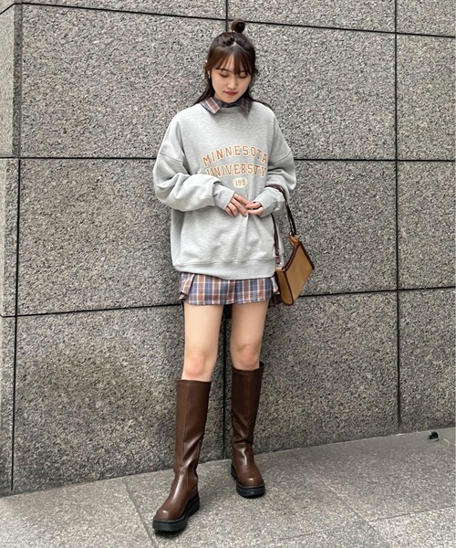 EPIMI E'PIMMY（エピミエピミー）の「《Set up・ユニセックス対応》オーバーチェックシャツ（シャツ/ブラウス・レディース・ブラウン/ブラック/グレー・MEDIUM）」の20枚目の写真