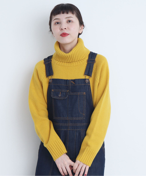 CHILD WOMAN(チャイルドウーマン)の「Extrafine merino wool 5GGタートルネックプルオーバー(ニット/セーター・レディース・パープル/ネイビー/ブラウン/レッド/ピンク/イエロー/グリーン/アイボリー/グリーン系その他/ピンク系その他/サックスブルー・FREE)」の8枚目の写真