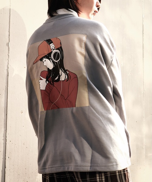 HLM(エイチエルエム)の「EMO GRAPHICCREW SWEAT/ビッグシルエット エモ バックプリント クルーネックスウェット トレーナー(スウェット・メンズ・グレー系その他/ホワイト系その他3/ブルー系その他2/グレー系その他3/ライトグレー/ホワイト系その他6/グリーン/グレー系その他2/ホワイト系その他2/グレー系その他5/ブルー系その他/グレー系その他4/ホワイト系その他4/パープル/ホワイト系その他5・FREE)」の14枚目の写真