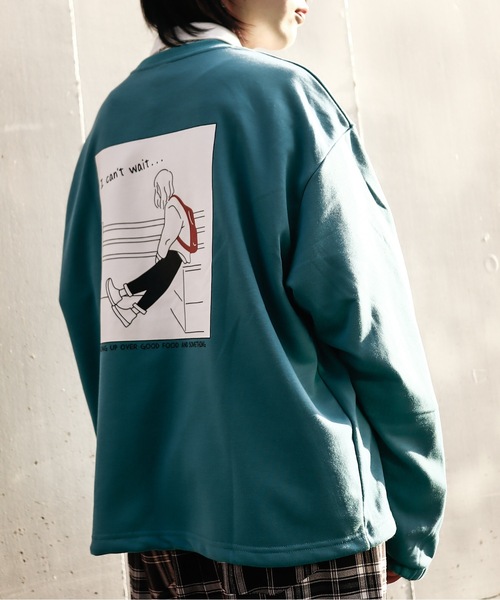 HLM(エイチエルエム)の「EMO GRAPHICCREW SWEAT/ビッグシルエット エモ バックプリント クルーネックスウェット トレーナー(スウェット・メンズ・グレー系その他/ホワイト系その他3/ブルー系その他2/グレー系その他3/ライトグレー/ホワイト系その他6/グリーン/グレー系その他2/ホワイト系その他2/グレー系その他5/ブルー系その他/グレー系その他4/ホワイト系その他4/パープル/ホワイト系その他5・FREE)」の13枚目の写真