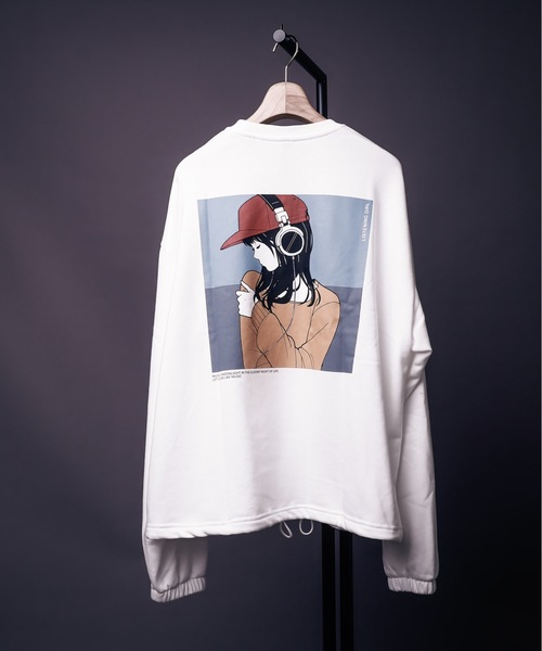 HLM(エイチエルエム)の「EMO GRAPHICCREW SWEAT/ビッグシルエット エモ バックプリント クルーネックスウェット トレーナー(スウェット・メンズ・グレー系その他/ホワイト系その他3/ブルー系その他2/グレー系その他3/ライトグレー/ホワイト系その他6/グリーン/グレー系その他2/ホワイト系その他2/グレー系その他5/ブルー系その他/グレー系その他4/ホワイト系その他4/パープル/ホワイト系その他5・FREE)」の2枚目の写真