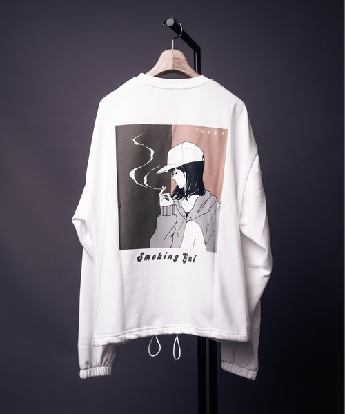 HLM(エイチエルエム)の「EMO GRAPHICCREW SWEAT/ビッグシルエット エモ バックプリント クルーネックスウェット トレーナー(スウェット・メンズ・グレー系その他/ホワイト系その他3/ブルー系その他2/グレー系その他3/ライトグレー/ホワイト系その他6/グリーン/グレー系その他2/ホワイト系その他2/グレー系その他5/ブルー系その他/グレー系その他4/ホワイト系その他4/パープル/ホワイト系その他5・FREE)」の3枚目の写真