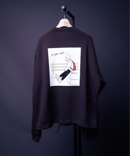 HLM(エイチエルエム)の「EMO GRAPHICCREW SWEAT/ビッグシルエット エモ バックプリント クルーネックスウェット トレーナー(スウェット・メンズ・グレー系その他/ホワイト系その他3/ブルー系その他2/グレー系その他3/ライトグレー/ホワイト系その他6/グリーン/グレー系その他2/ホワイト系その他2/グレー系その他5/ブルー系その他/グレー系その他4/ホワイト系その他4/パープル/ホワイト系その他5・FREE)」の11枚目の写真