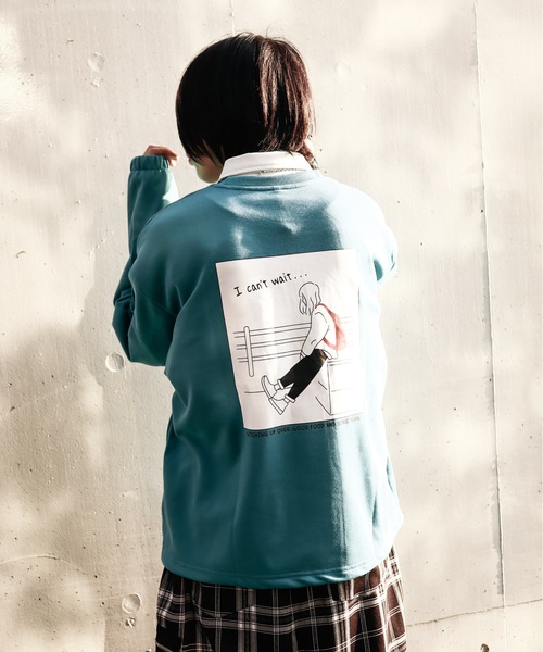 HLM(エイチエルエム)の「EMO GRAPHICCREW SWEAT/ビッグシルエット エモ バックプリント クルーネックスウェット トレーナー(スウェット・メンズ・グレー系その他/ホワイト系その他3/ブルー系その他2/グレー系その他3/ライトグレー/ホワイト系その他6/グリーン/グレー系その他2/ホワイト系その他2/グレー系その他5/ブルー系その他/グレー系その他4/ホワイト系その他4/パープル/ホワイト系その他5・FREE)」の16枚目の写真