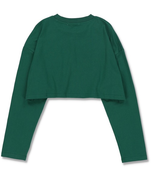 SPINNS（スピンズ）の「ロゴ刺繍 ショート丈長袖Tシャツ（Tシャツ/カットソー・レディース・ブラック/ネイビー/ダークグリーン/オフホワイト・ONESIZE）」の18枚目の写真