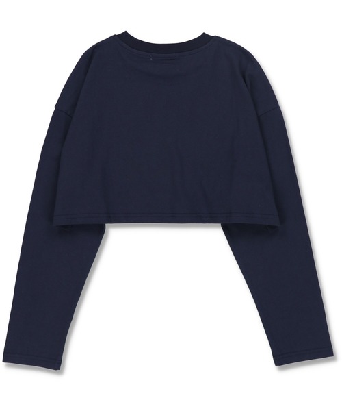 SPINNS（スピンズ）の「ロゴ刺繍 ショート丈長袖Tシャツ（Tシャツ/カットソー・レディース・ブラック/ネイビー/ダークグリーン/オフホワイト・ONESIZE）」の20枚目の写真