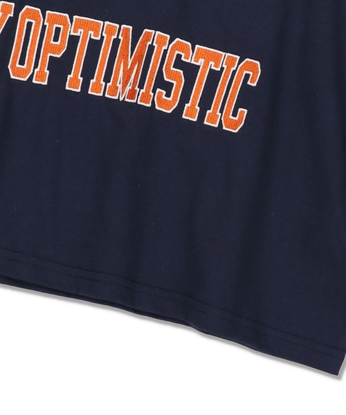 SPINNS（スピンズ）の「ロゴ刺繍 ショート丈長袖Tシャツ（Tシャツ/カットソー・レディース・ブラック/ネイビー/ダークグリーン/オフホワイト・ONESIZE）」の22枚目の写真