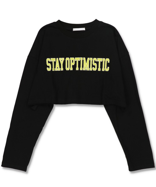 SPINNS（スピンズ）の「ロゴ刺繍 ショート丈長袖Tシャツ（Tシャツ/カットソー・レディース・ブラック/ネイビー/ダークグリーン/オフホワイト・ONESIZE）」の15枚目の写真