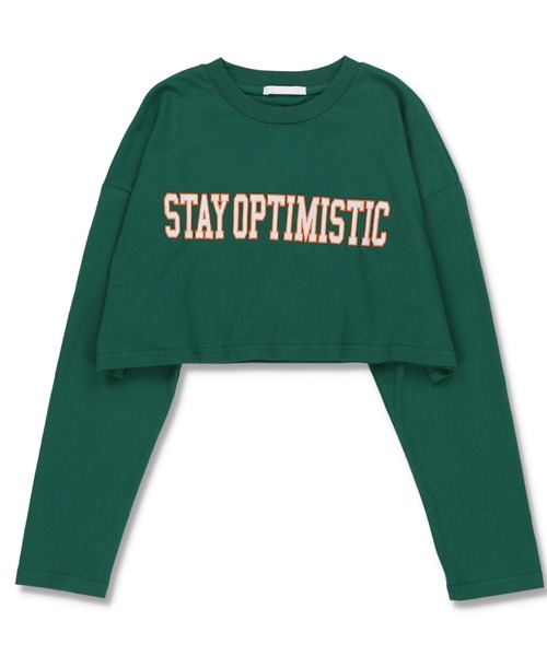 SPINNS（スピンズ）の「ロゴ刺繍 ショート丈長袖Tシャツ（Tシャツ/カットソー・レディース・ブラック/ネイビー/ダークグリーン/オフホワイト・ONESIZE）」の17枚目の写真