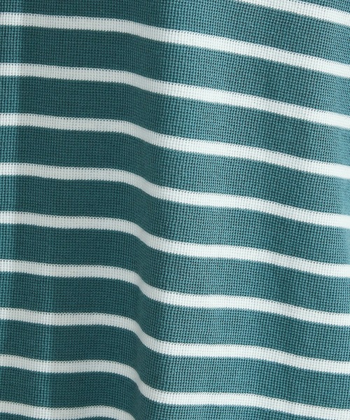 ONIGIRI（オニギリ）の「ボーダー　ロングＴシャツ（Tシャツ/カットソー・レディース・ラベンダー/ホワイト×ネイビー・MEDIUM/LARGE）」の9枚目の写真