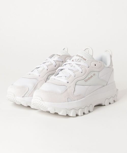 Reebok（リーボック）の「カーディB クラシックレザー / Cardi B Classic Leather（スニーカー・キッズ・ホワイト×ライトグレー/レッド系その他・23.0cm/23.5cm/24.0cm/22.5cm）」の10枚目の写真