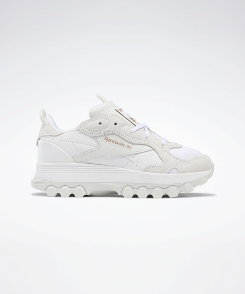 Reebok（リーボック）の「カーディB クラシックレザー / Cardi B Classic Leather（スニーカー・キッズ・ホワイト×ライトグレー/レッド系その他・23.0cm/23.5cm/24.0cm/22.5cm）」の3枚目の写真