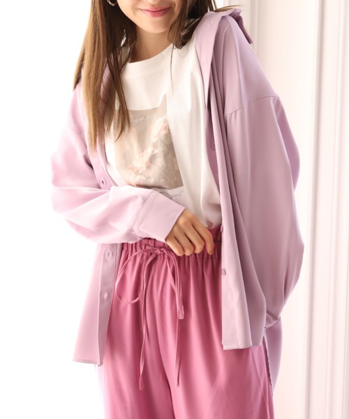 one after another NICE CLAUP(ワンアフターアナザーナイスクラップ)の「ゆるシルエットアソートシャツ(シャツ/ブラウス・レディース・グリーン系その他/ミント/ラベンダー/ブラウン系その他・FREE)」の4枚目の写真