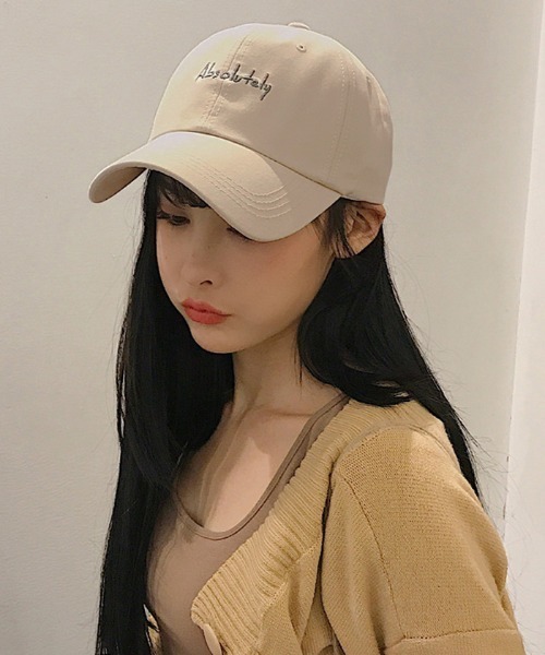 Futier land（フューティアランド）の「配色刺繍キャップ（キャップ・レディース・ブラック/グレー/アイボリー・FREE）」の6枚目の写真