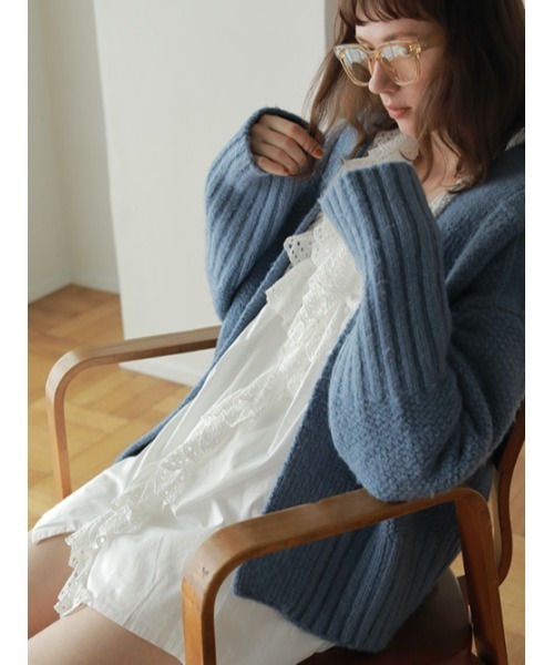 カーディガン AMAIL bulky knit cardigan アマイル BULKY KNIT CARDIGAN カーディガン - メルカリ