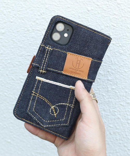 JAPAN BLUE JEANS(ジャパンブルージーンズ)の「デニムスマートフォンケース(iPhone11対応)(スマホケース/カバー・メンズ・インディゴブルー・FREE)」の4枚目の写真