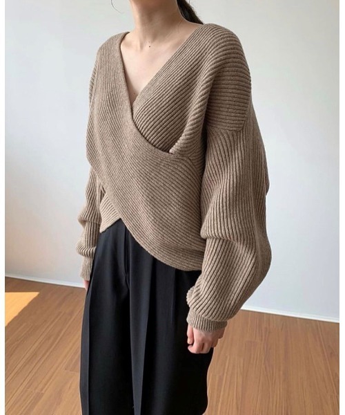 FRP（エフアールピー）の「プルオーバーセーター（ニット/セーター・レディース・ベージュ/ホワイト/グレー/ブラック・FREE）」の4枚目の写真