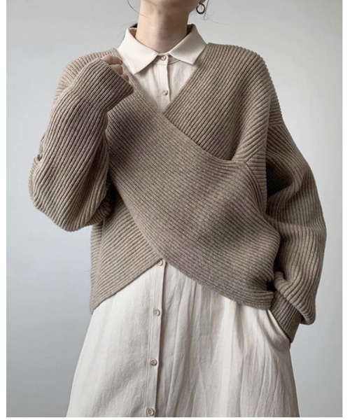 FRP（エフアールピー）の「プルオーバーセーター（ニット/セーター・レディース・ベージュ/ホワイト/グレー/ブラック・FREE）」の10枚目の写真