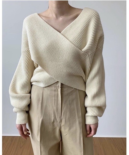 FRP（エフアールピー）の「プルオーバーセーター（ニット/セーター・レディース・ベージュ/ホワイト/グレー/ブラック・FREE）」の12枚目の写真