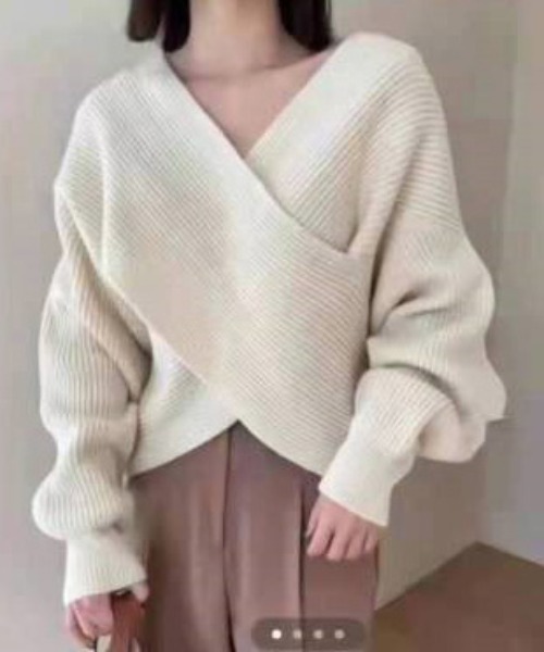 FRP（エフアールピー）の「プルオーバーセーター（ニット/セーター・レディース・ベージュ/ホワイト/グレー/ブラック・FREE）」の5枚目の写真